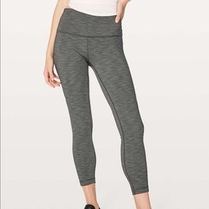 lululemon 7/8 high rise grey wunder under leggings